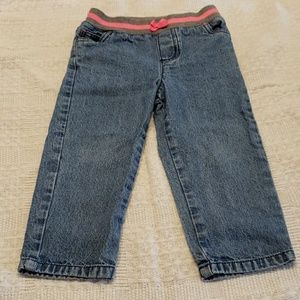 Toddler denim pants with stretchy waist